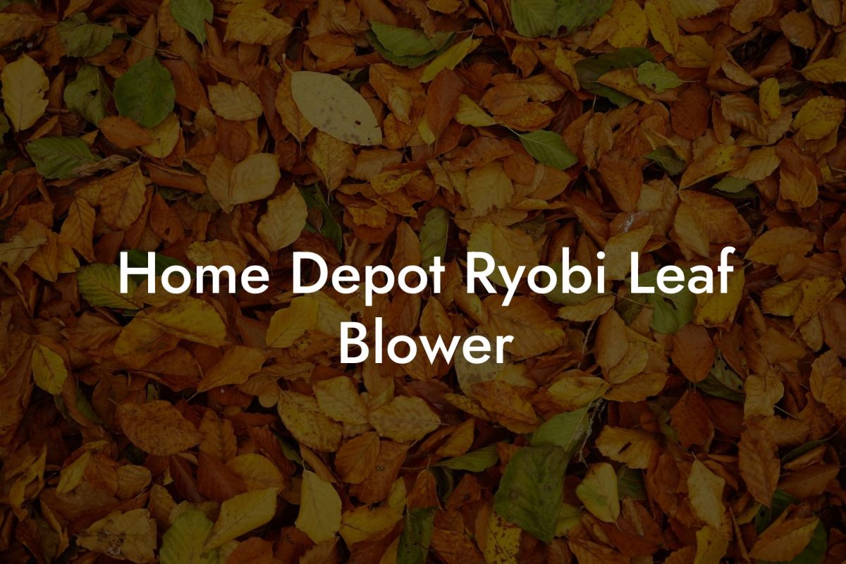 Home Depot Ryobi Leaf Blower