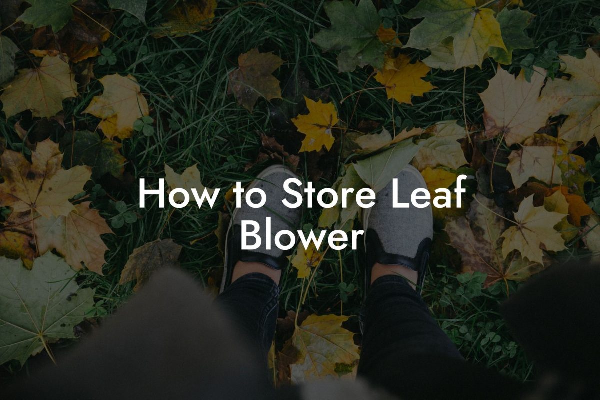 How to Store Leaf Blower