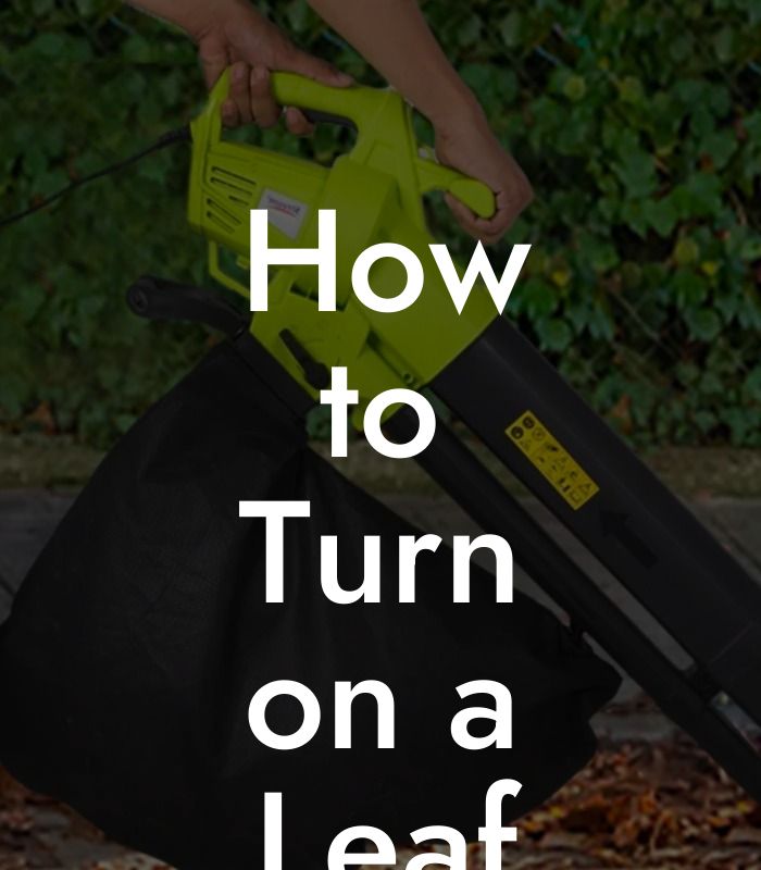 How to Turn on a Leaf Blower