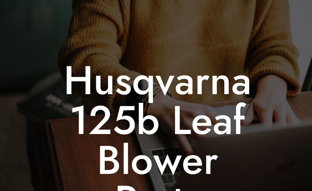 Husqvarna 125b Leaf Blower Parts