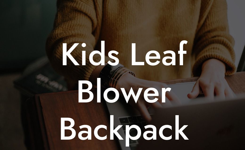 Kids Leaf Blower Backpack