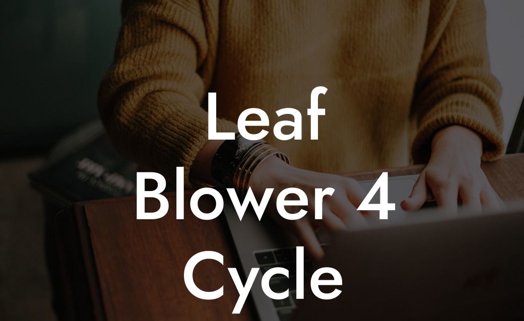 Leaf Blower 4 Cycle