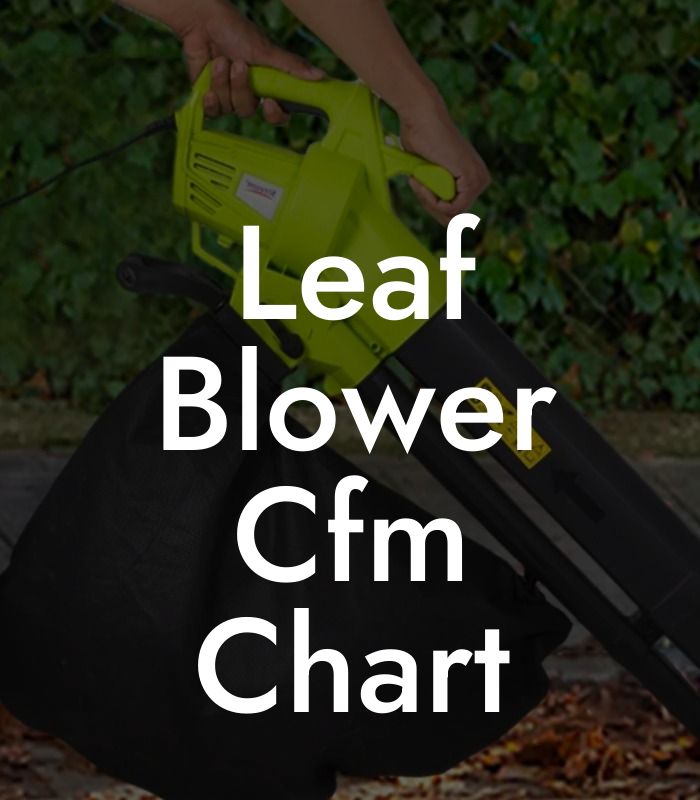 Leaf Blower Cfm Chart