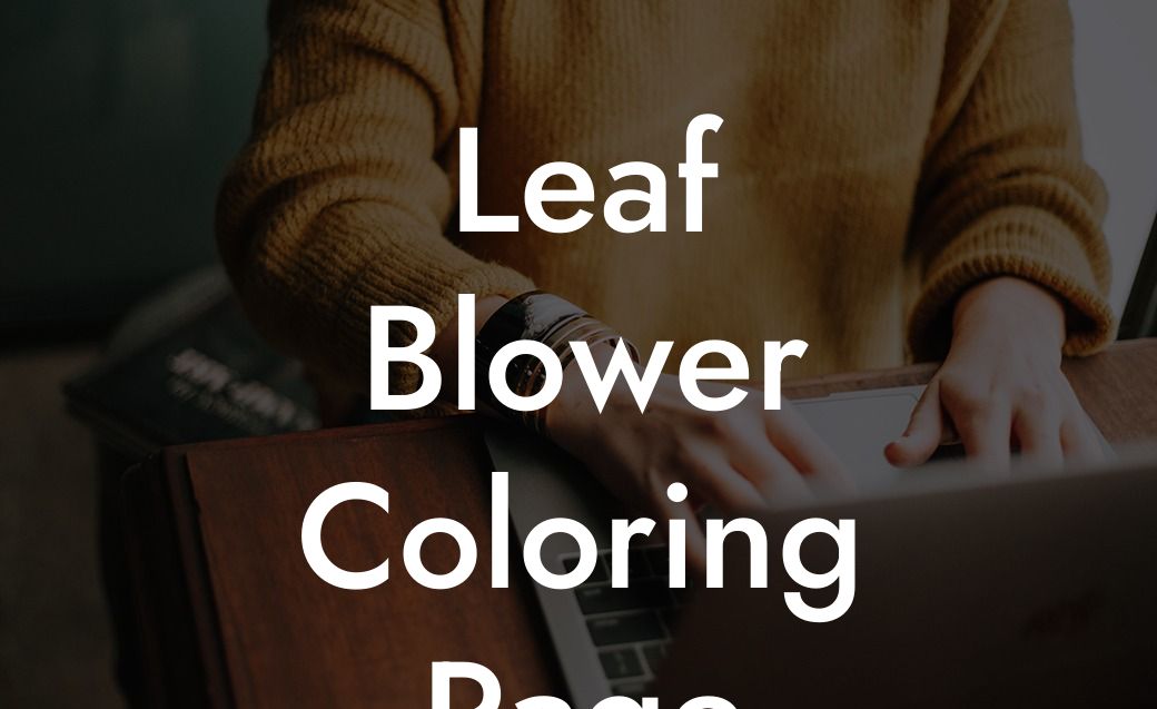 Leaf Blower Coloring Page