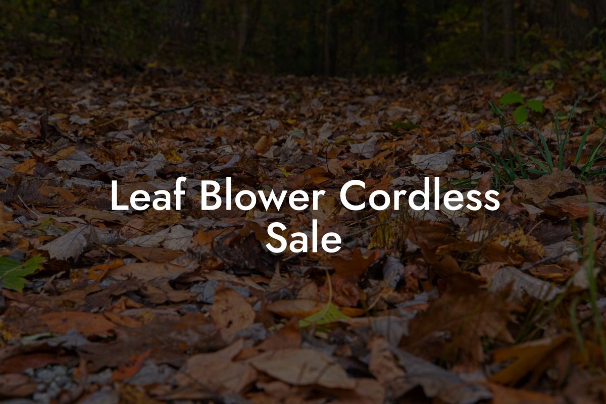 Leaf Blower Cordless Sale