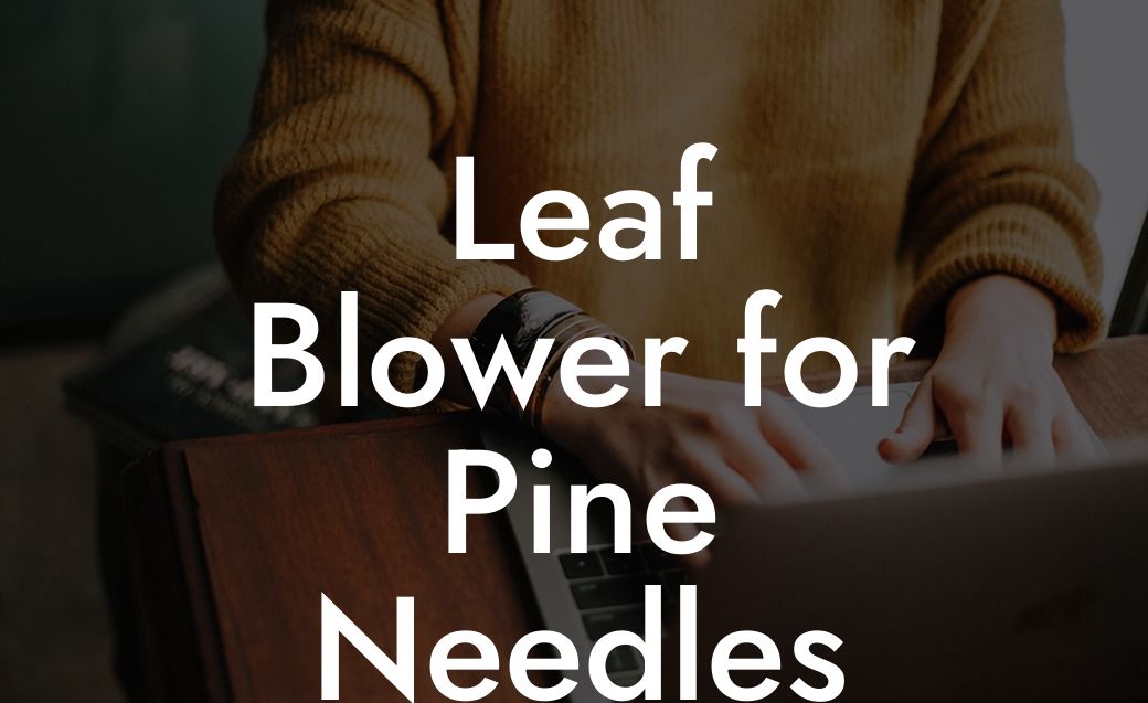 Leaf Blower for Pine Needles