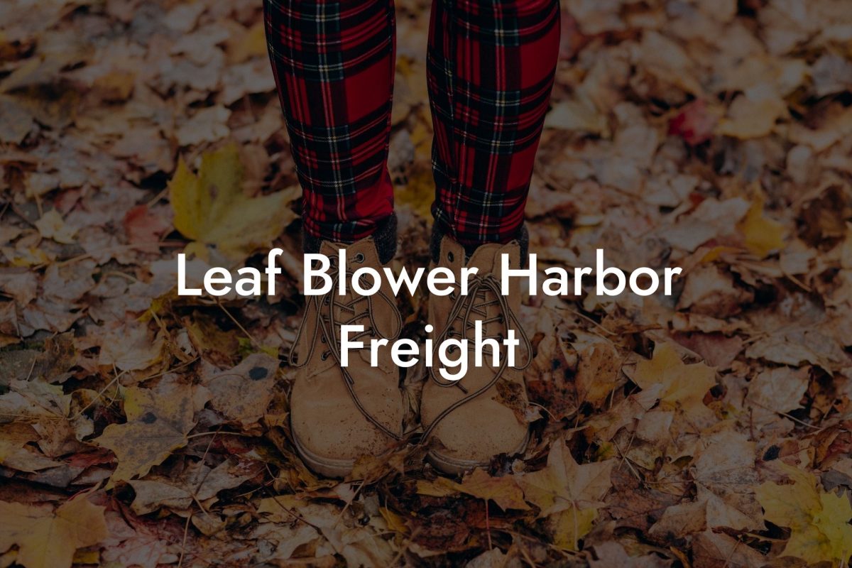 Leaf Blower Harbor Freight