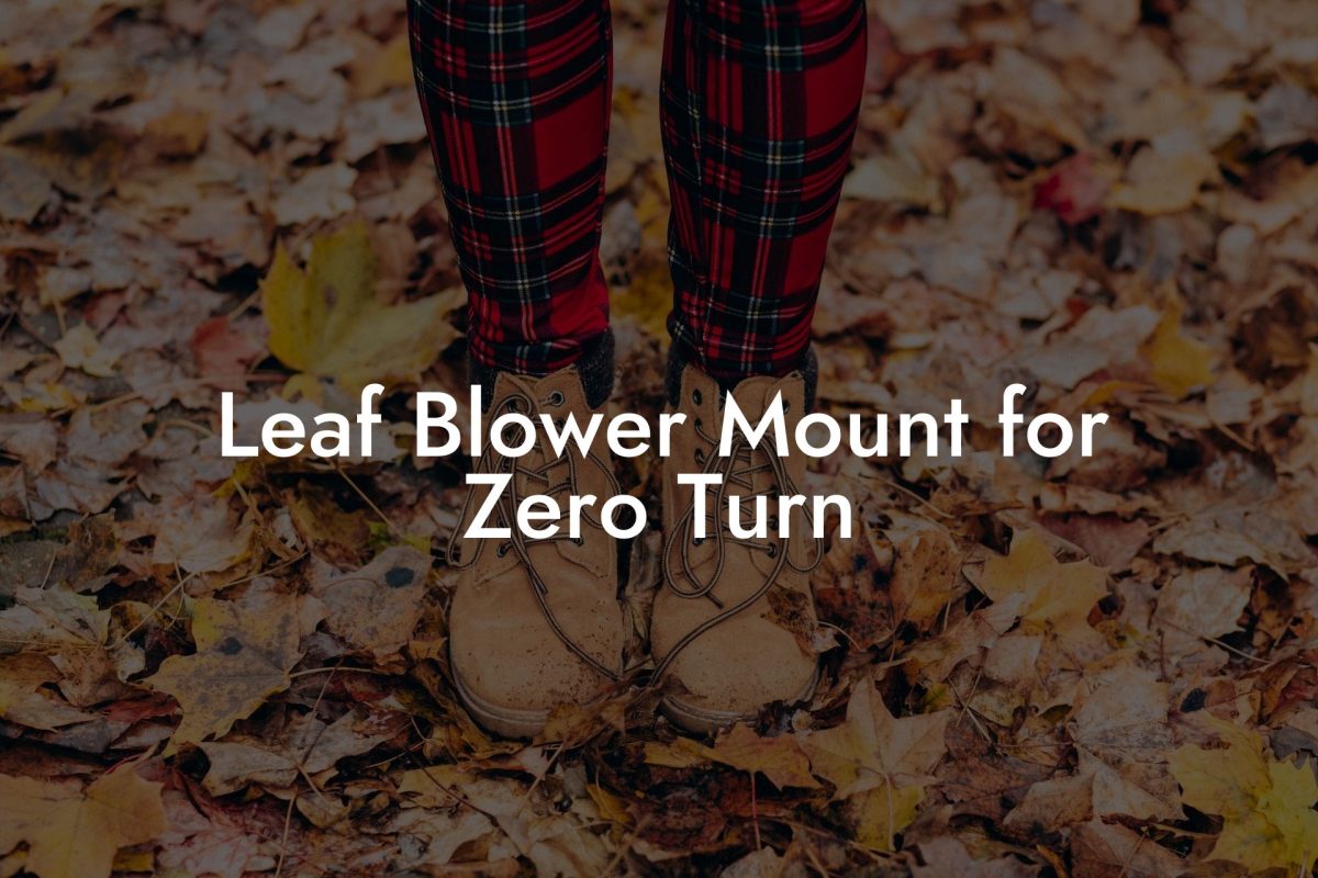 Leaf Blower Mount for Zero Turn