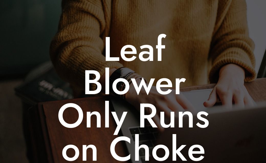 Leaf Blower Only Runs on Choke