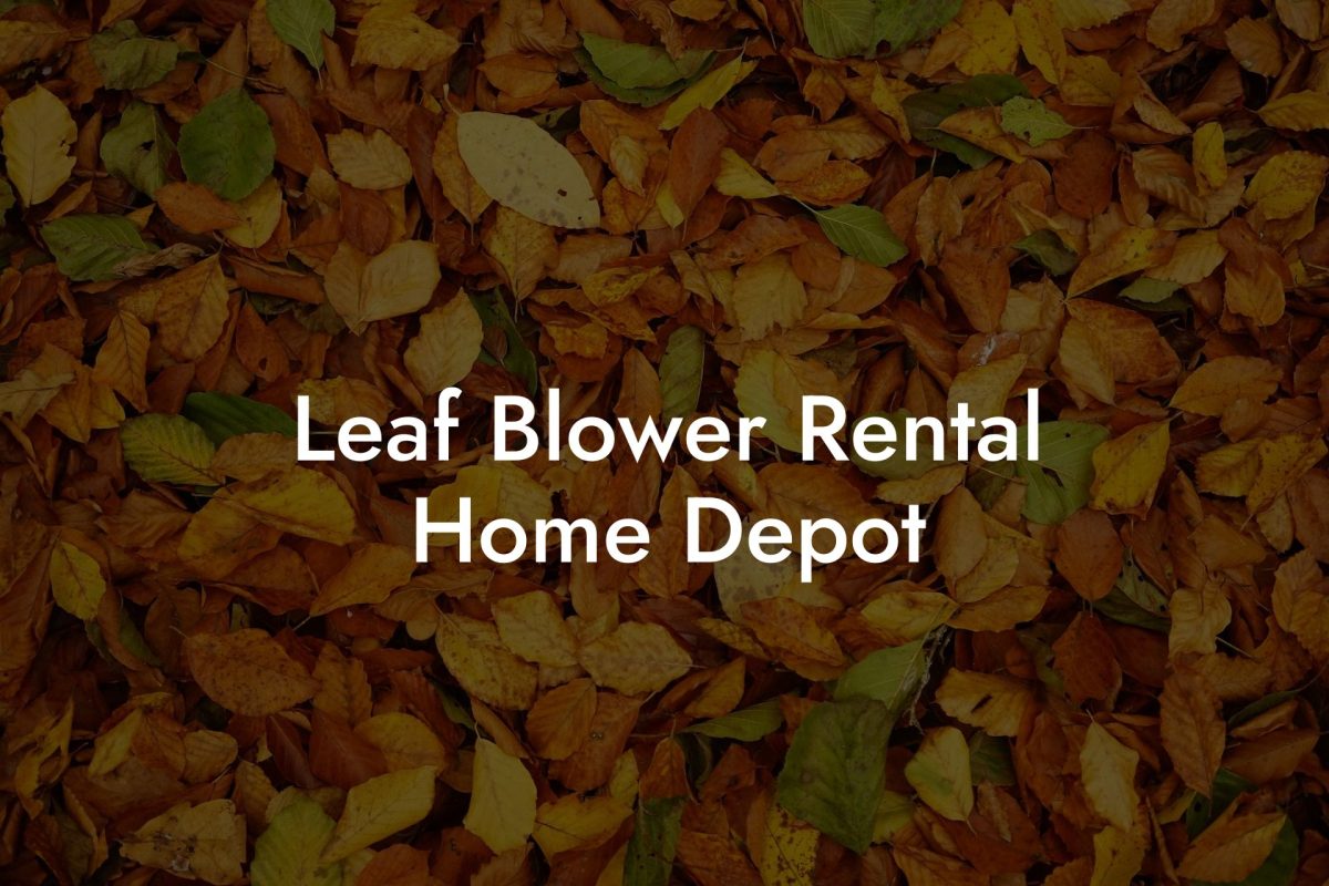 Leaf Blower Rental Home Depot