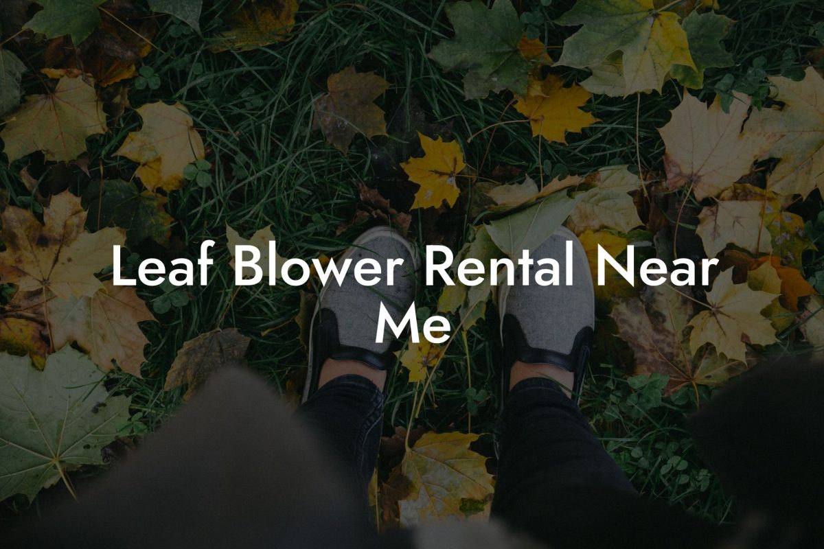 Leaf Blower Rental Near Me