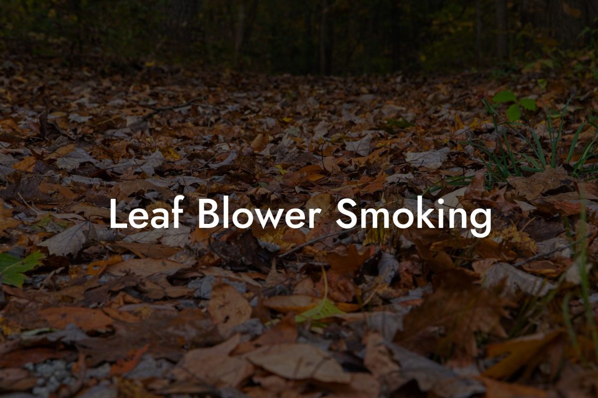 Leaf Blower Smoking