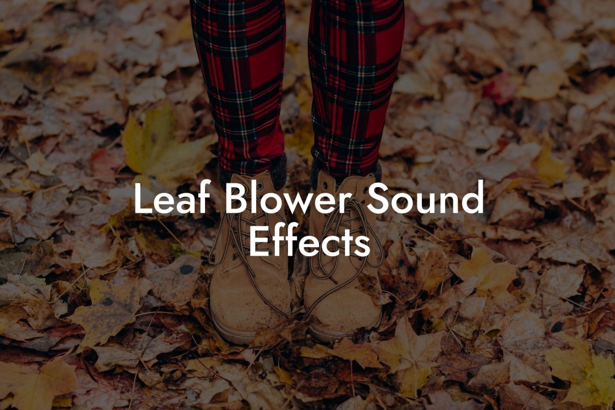 Leaf Blower Sound Effects