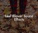 Leaf Blower Sound Effects