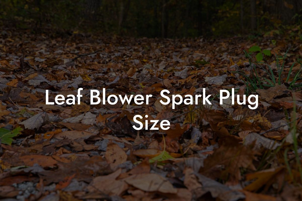 Leaf Blower Spark Plug Size