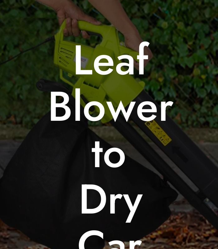 Leaf Blower to Dry Car