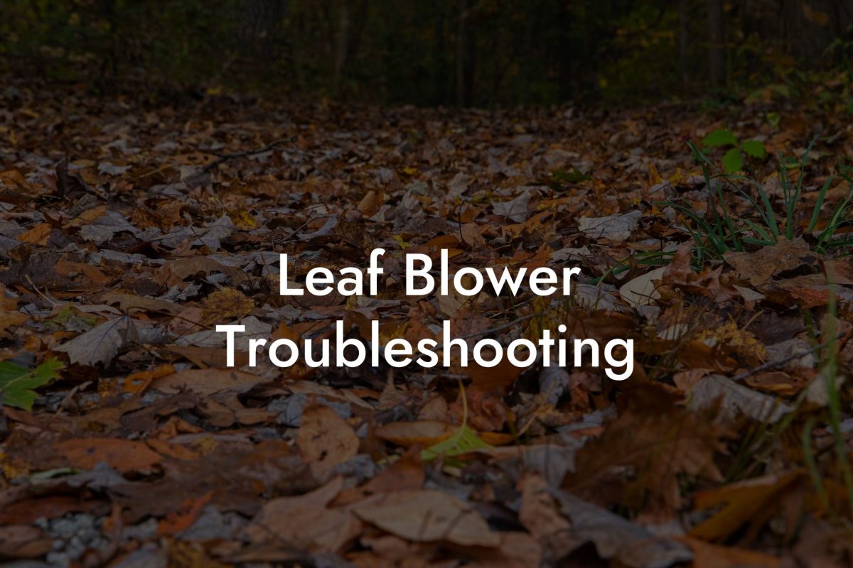 Leaf Blower Troubleshooting