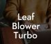 Leaf Blower Turbo