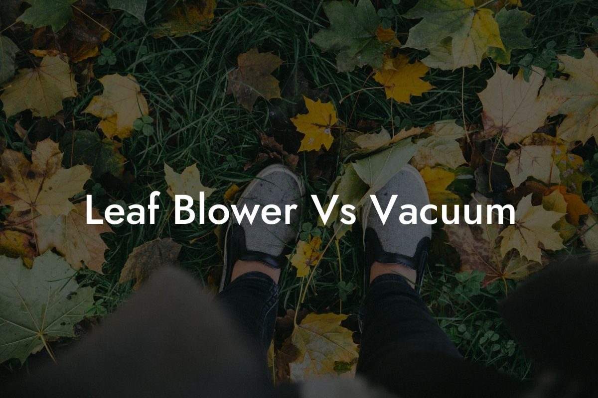 Leaf Blower Vs Vacuum