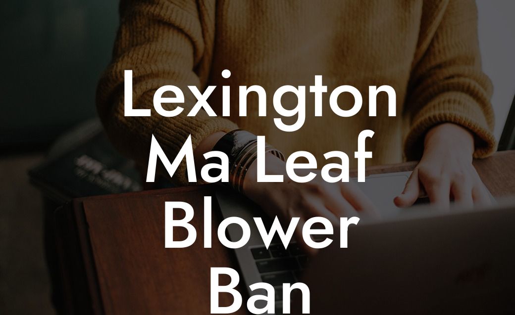 Lexington Ma Leaf Blower Ban