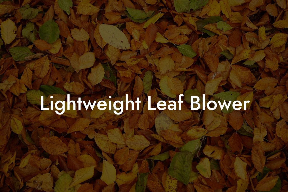 Lightweight Leaf Blower