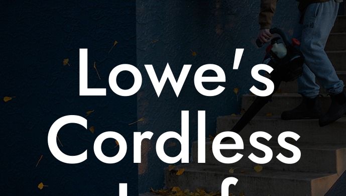 Lowe's Cordless Leaf Blower