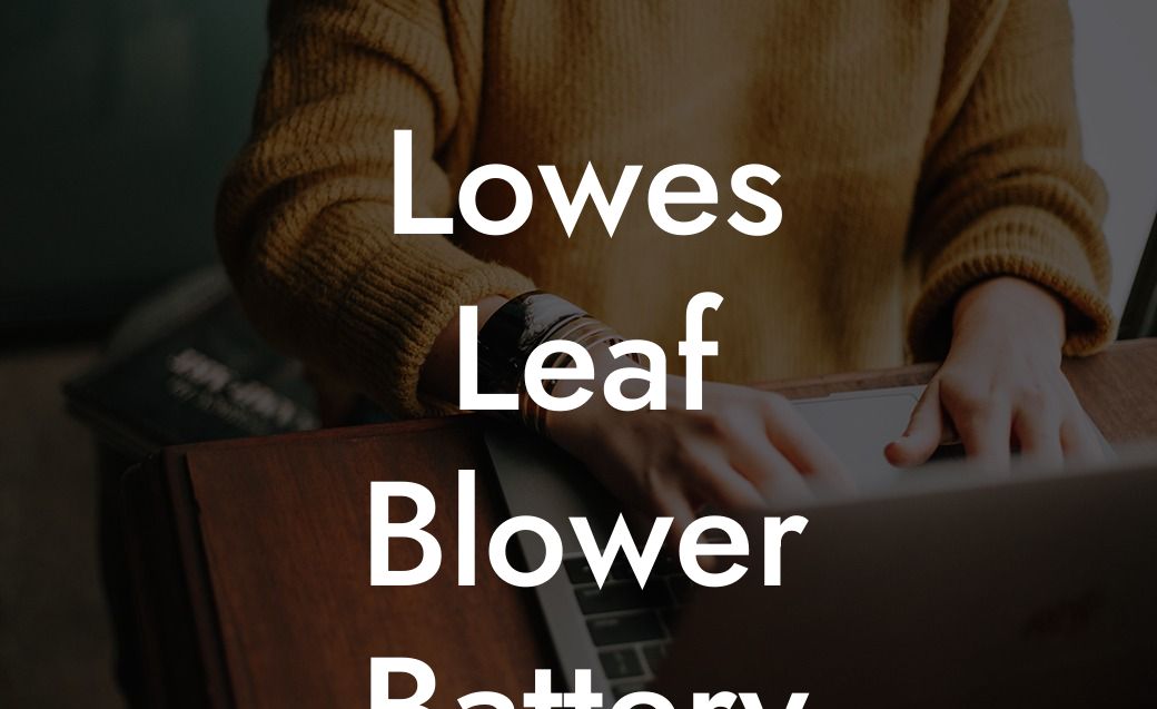 Lowes Leaf Blower Battery