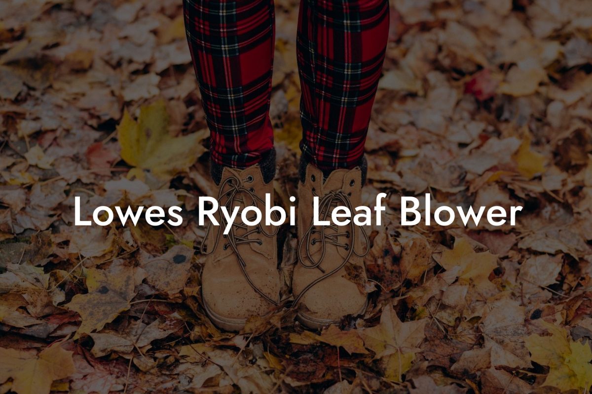 Lowes Ryobi Leaf Blower