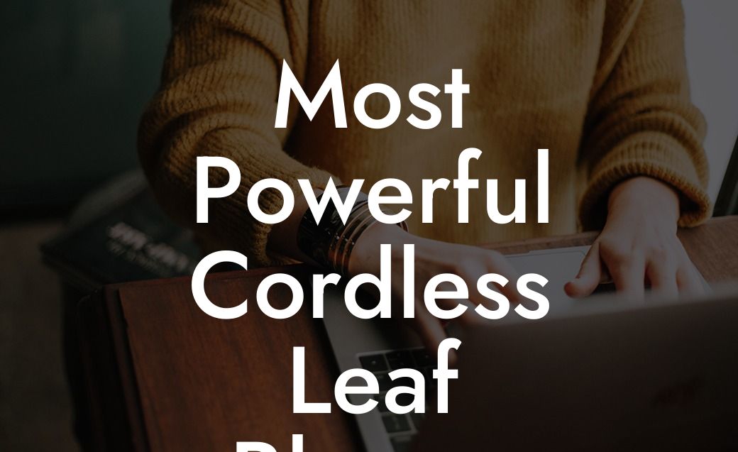 Most Powerful Cordless Leaf Blower