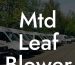 Mtd Leaf Blower