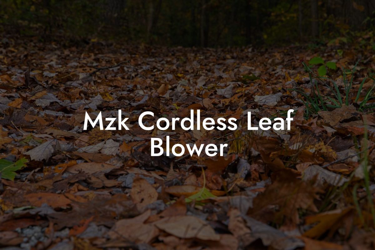 Mzk Cordless Leaf Blower