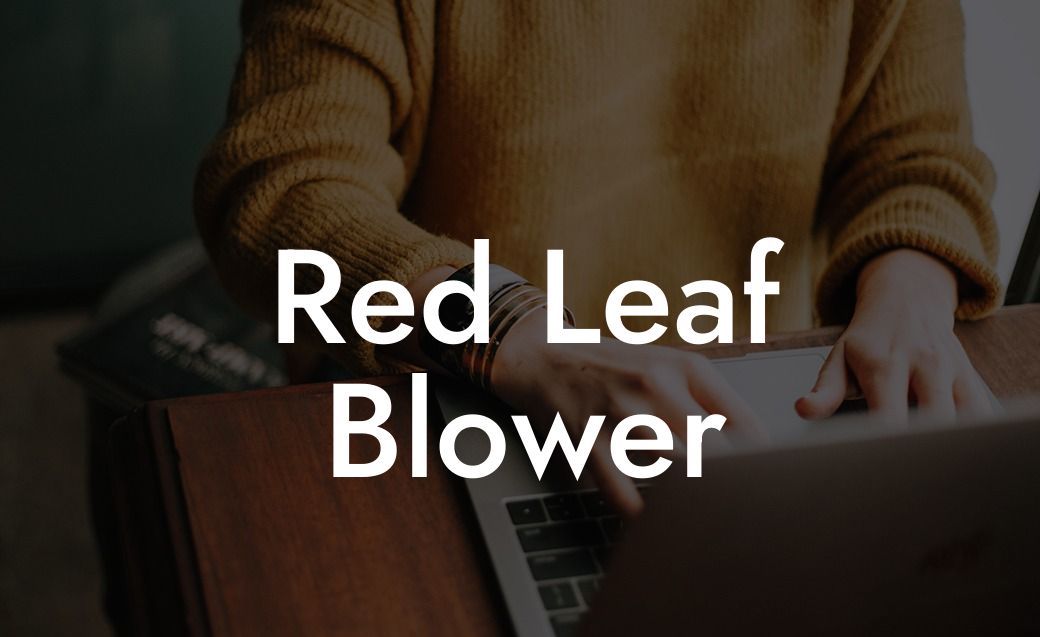 Red Leaf Blower