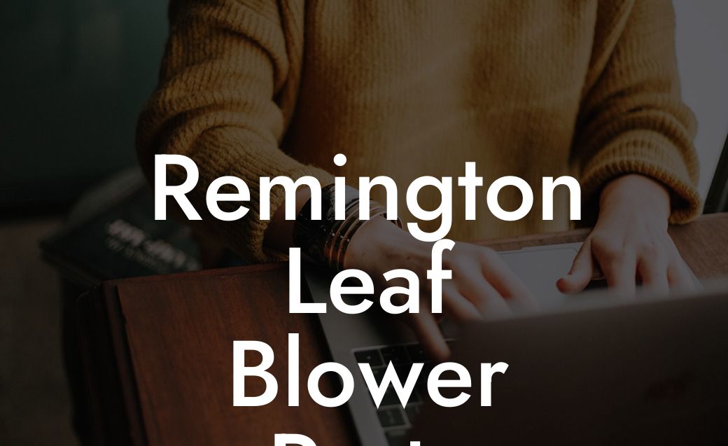 Remington Leaf Blower Parts