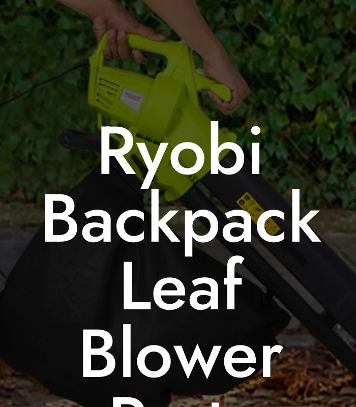 Ryobi Backpack Leaf Blower Parts