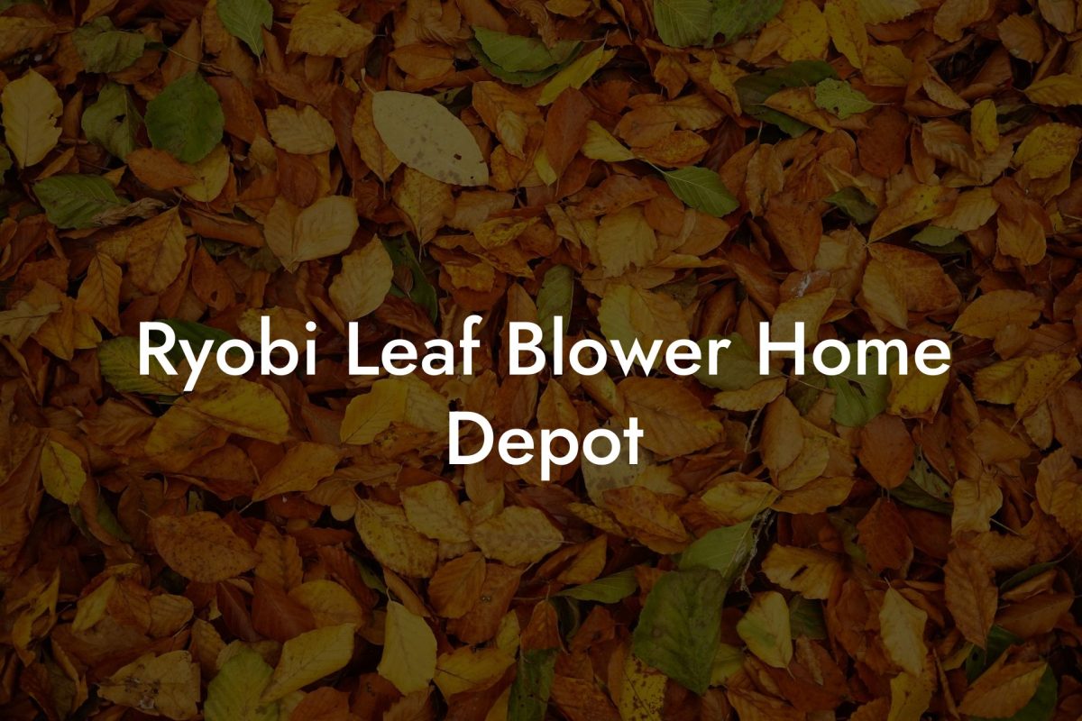 Ryobi Leaf Blower Home Depot