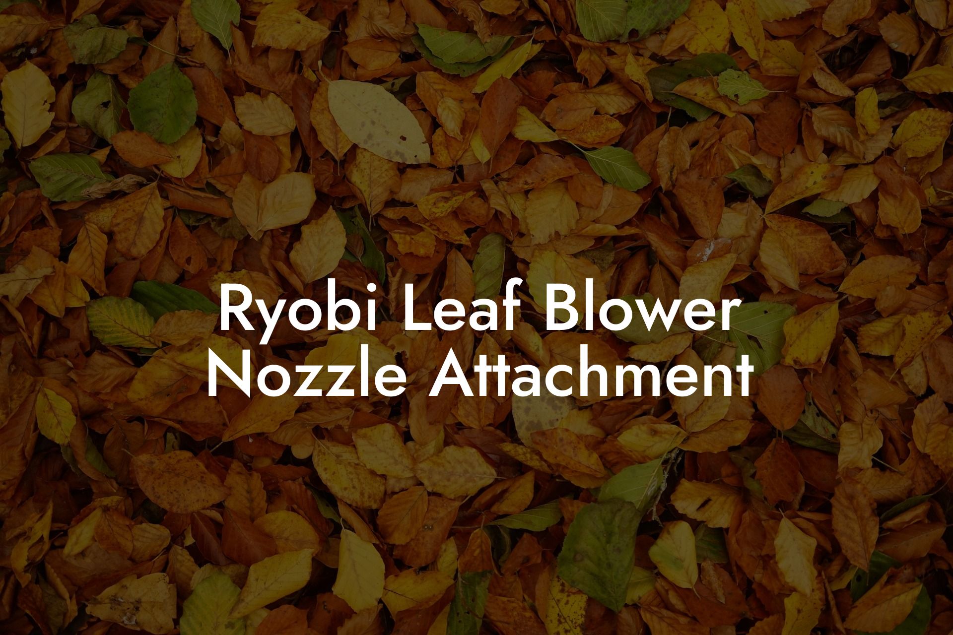 Ryobi Leaf Blower Nozzle Attachment