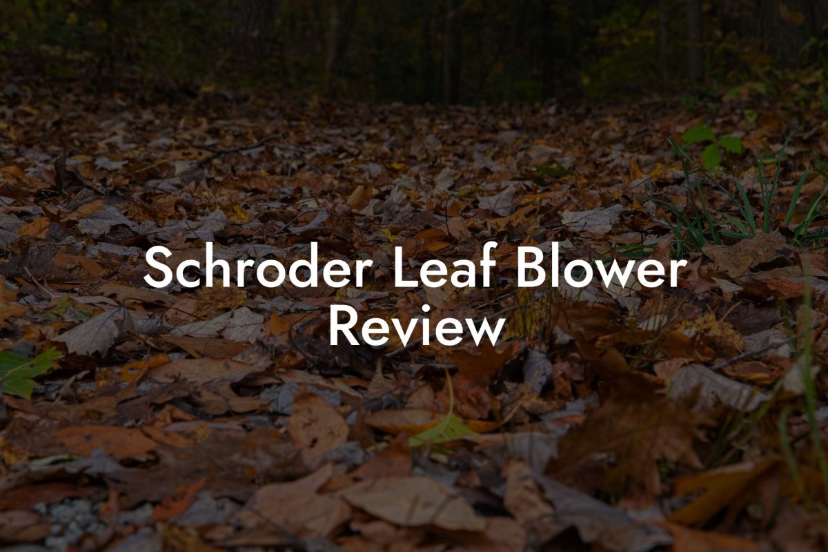 Schroder Leaf Blower Review