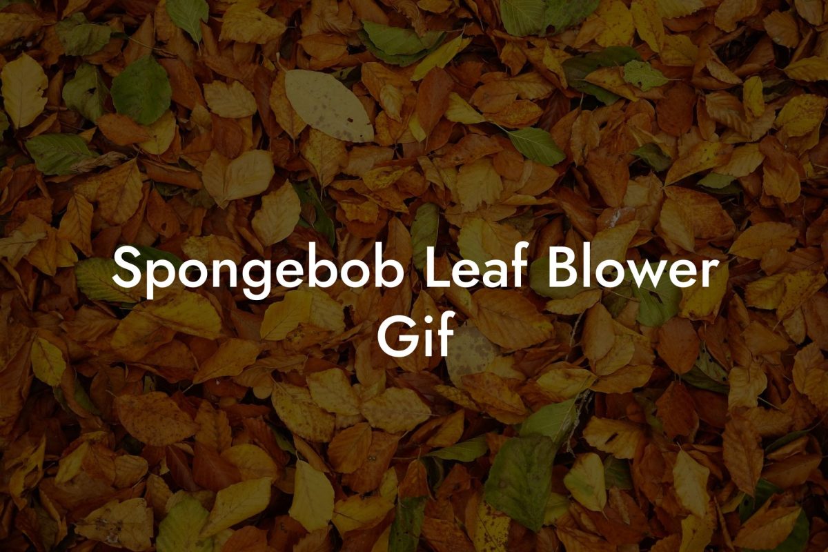 Spongebob Leaf Blower Gif