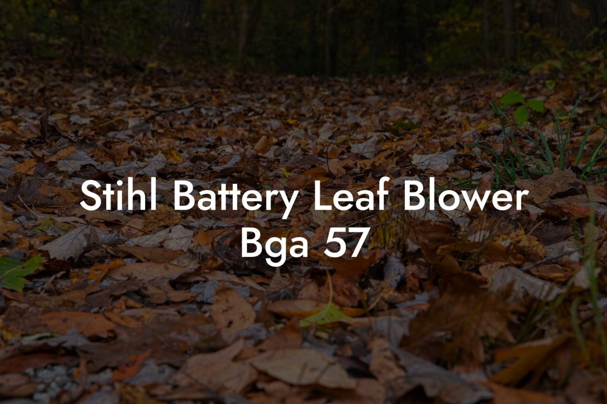 Stihl Battery Leaf Blower Bga 57