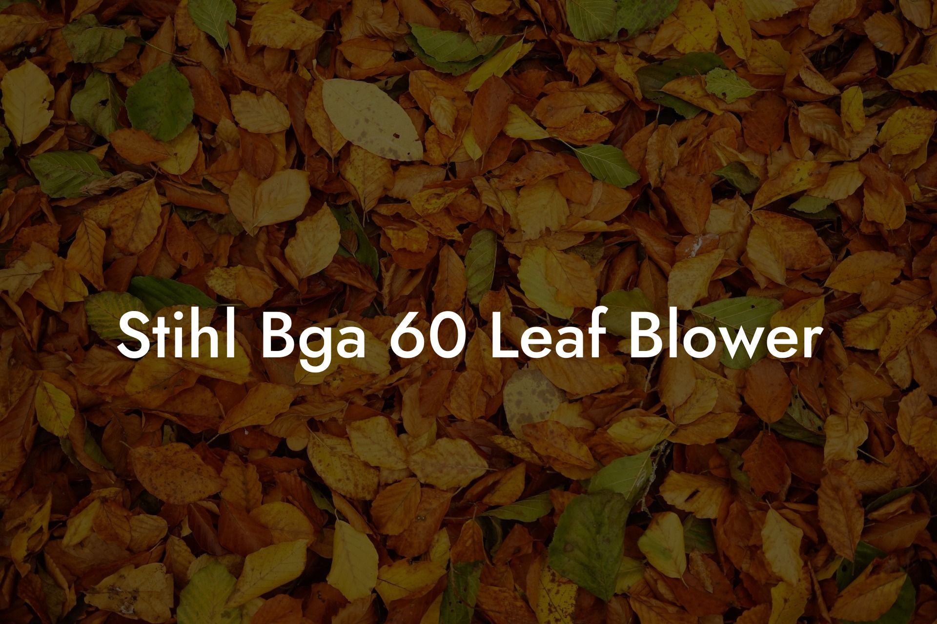 Stihl Bga 60 Leaf Blower