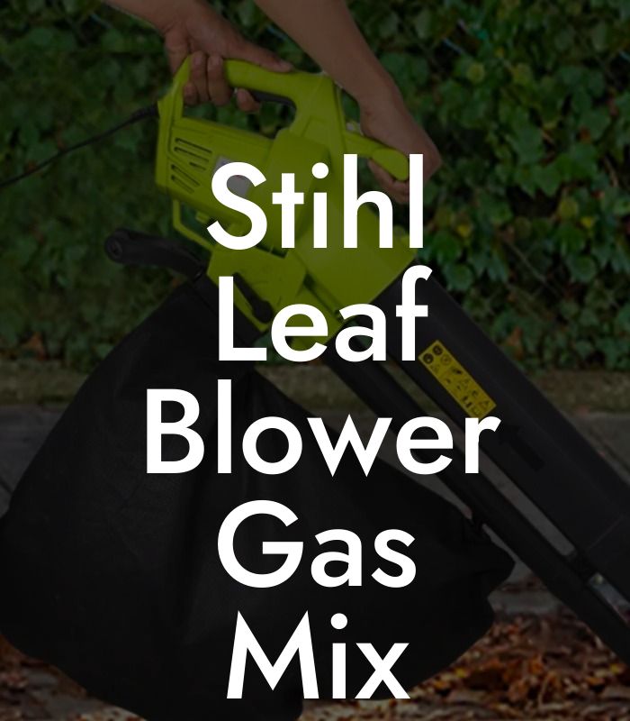 Stihl Leaf Blower Gas Mix