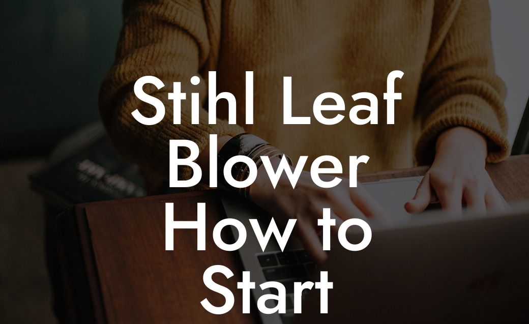 Stihl Leaf Blower How to Start