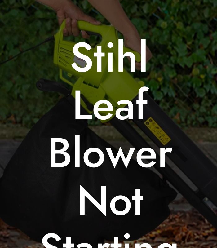 Stihl Leaf Blower Not Starting