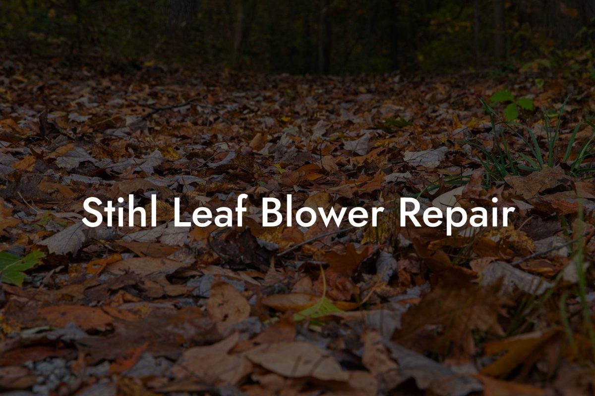 Stihl Leaf Blower Repair