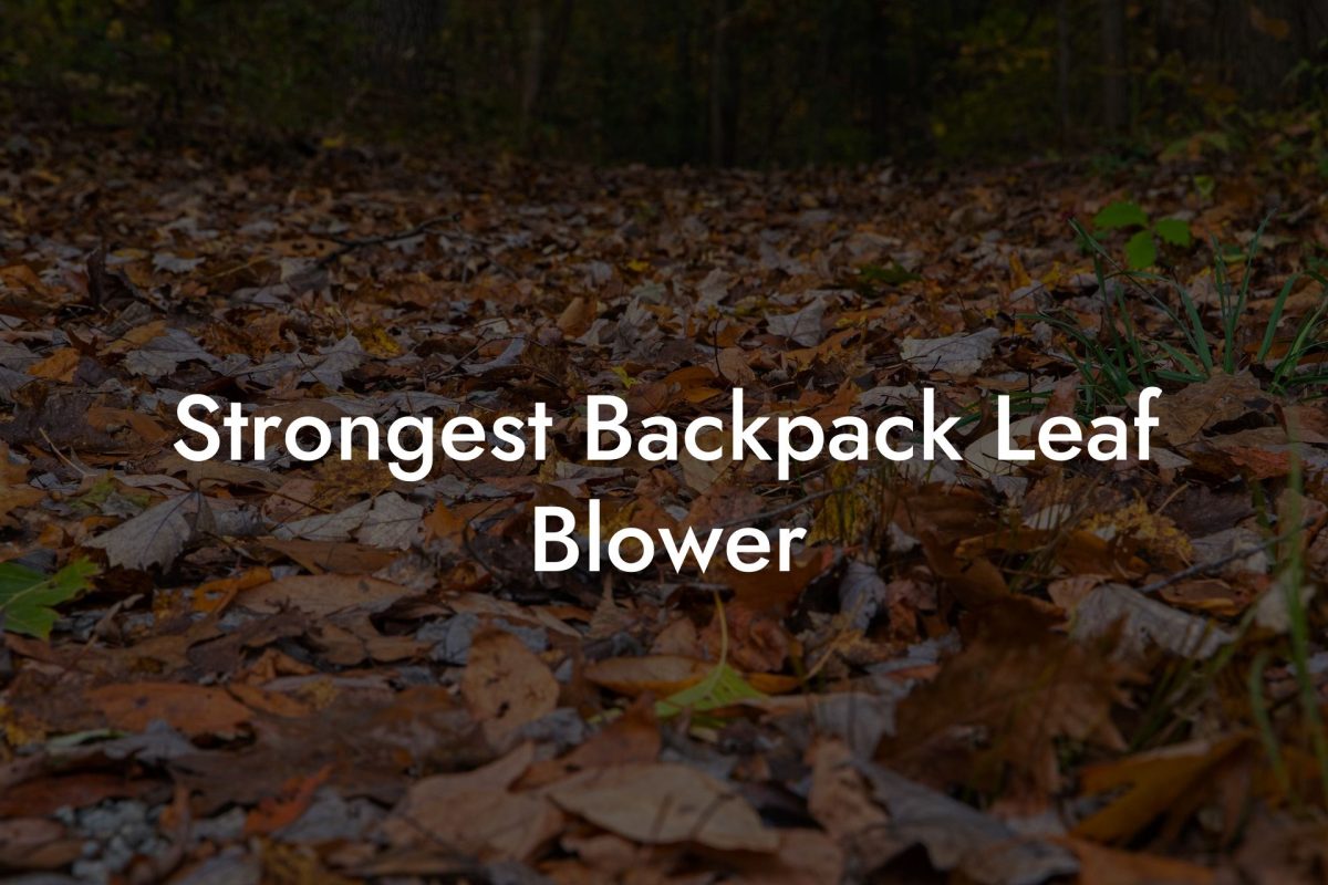 Strongest Backpack Leaf Blower