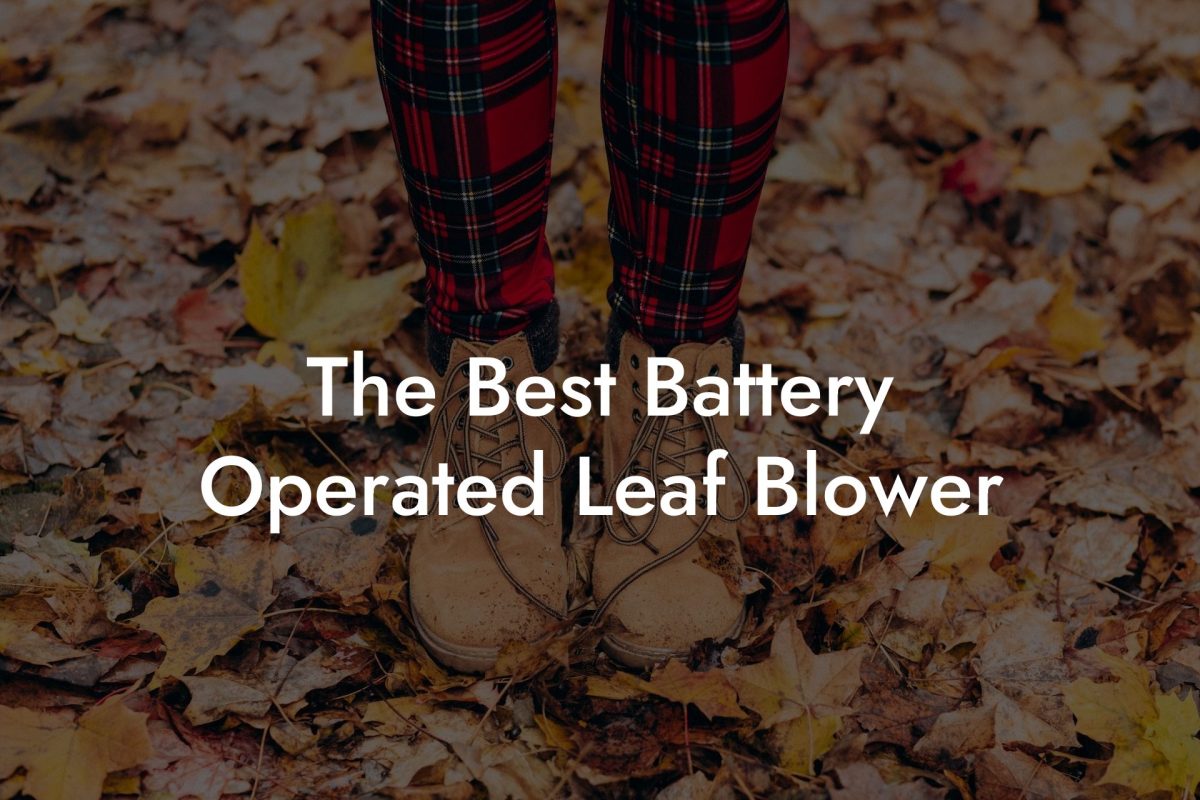 The Best Battery Operated Leaf Blower