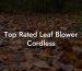 Top Rated Leaf Blower Cordless