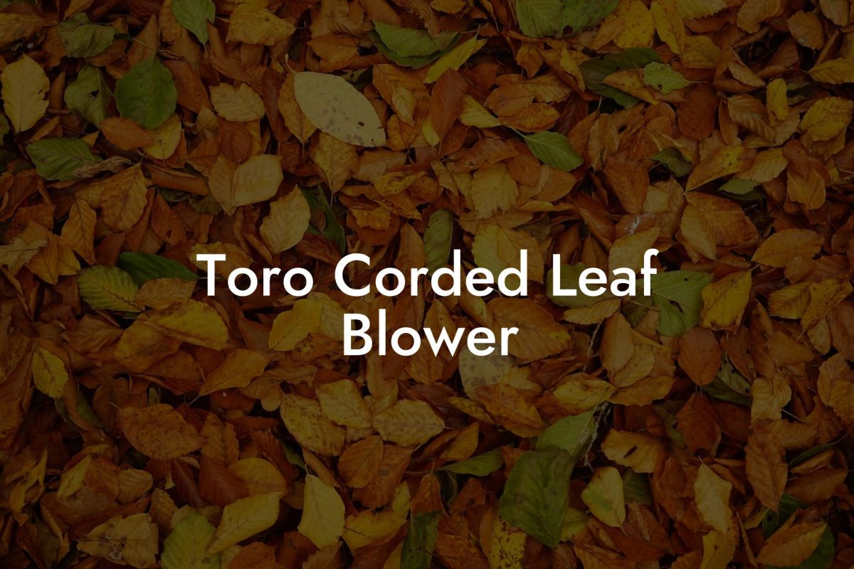 Toro Corded Leaf Blower