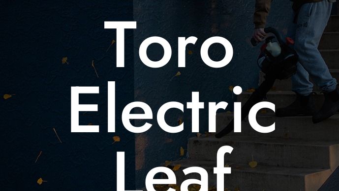 Toro Electric Leaf Blower Parts