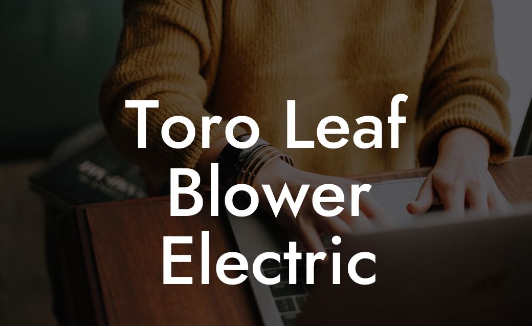 Toro Leaf Blower Electric